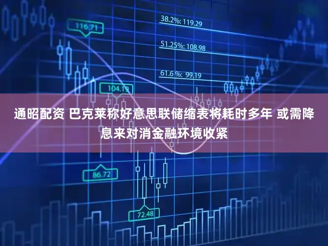 通昭配资 巴克莱称好意思联储缩表将耗时多年 或需降息来对消金融环境收紧
