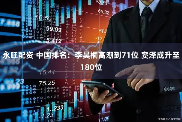 永旺配资 中国排名：李昊桐高潮到71位 窦泽成升至180位